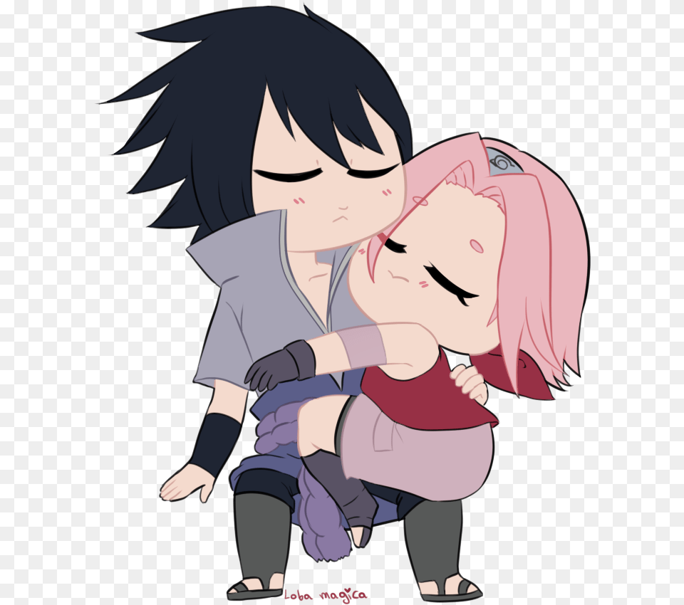 Sasuke Y Sakura Chibi, Book, Comics, Publication, Baby Free Png