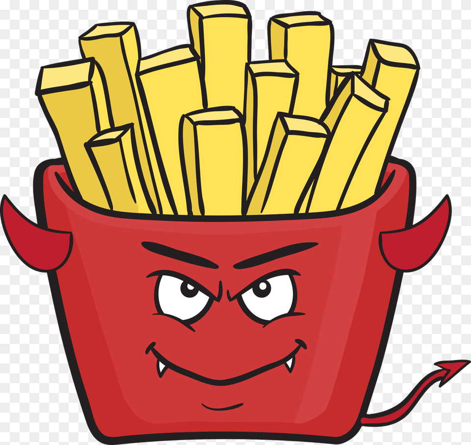 Satan Clipart Devil Emoji French Fries Clipart, Food, Dynamite, Weapon, Face Free Png