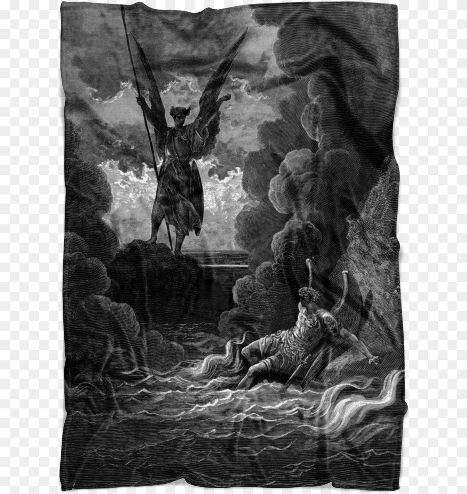 Satan Paradise Lost Summoning Fallen Angels Blanket Gustave Dore Satan And Beelzebub, Adult, Bride, Female, Person Png Image