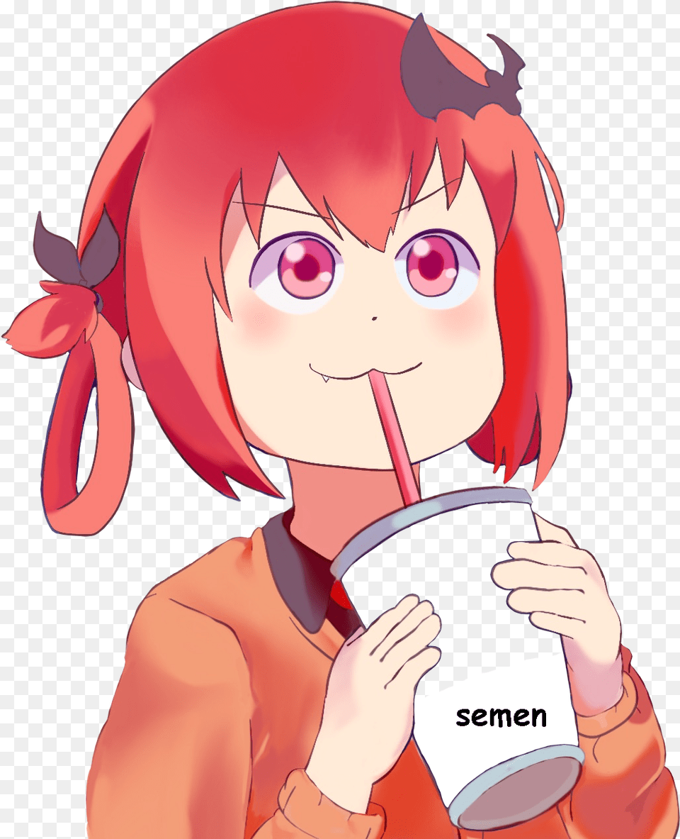 Satania Drinking, Book, Comics, Publication, Baby Free Png