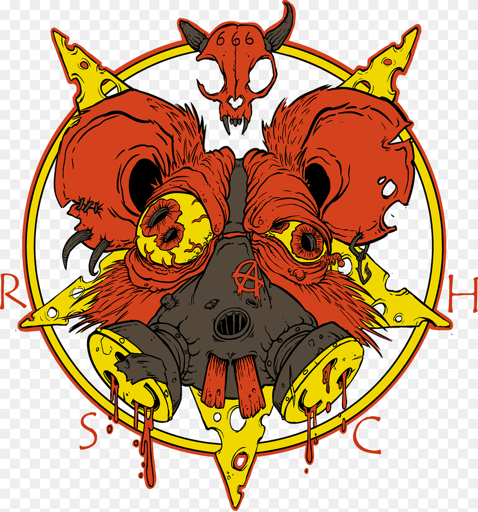 Satanic Cheese, Face, Head, Person, Emblem Free Png