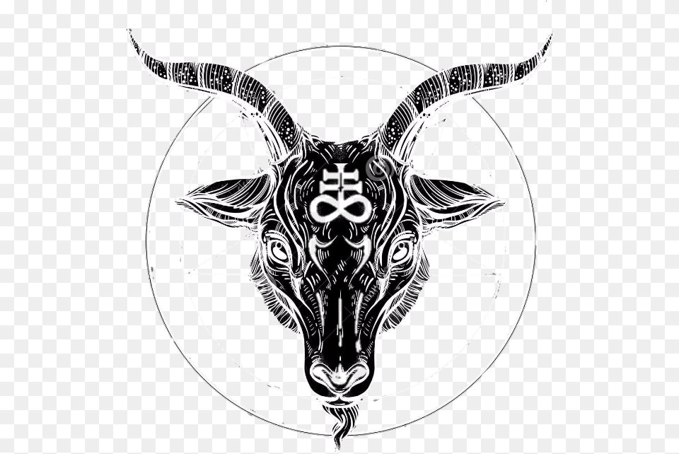 Satanic Goat Head, Art, Animal, Bull, Deer Free Transparent Png