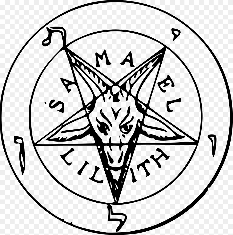 Satanic Pentagram, Gray Free Transparent Png