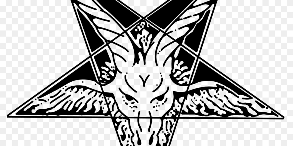 Satanic Pentagram Transparent Background, Gray Free Png
