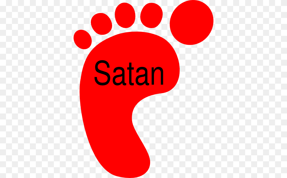 Satanism Clipart Cute, Footprint, Food, Ketchup Free Png Download