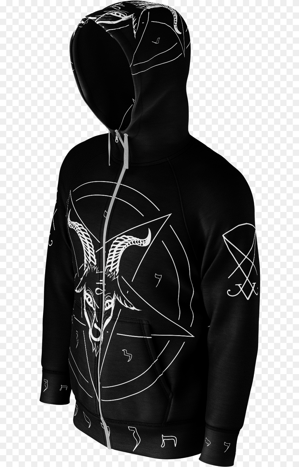 Satanist Baphomet Pentagram Sigil Of Lucifer Hoodie Survivor Character Perk Hoodie, Sweatshirt, Clothing, Hood, Knitwear Free Png