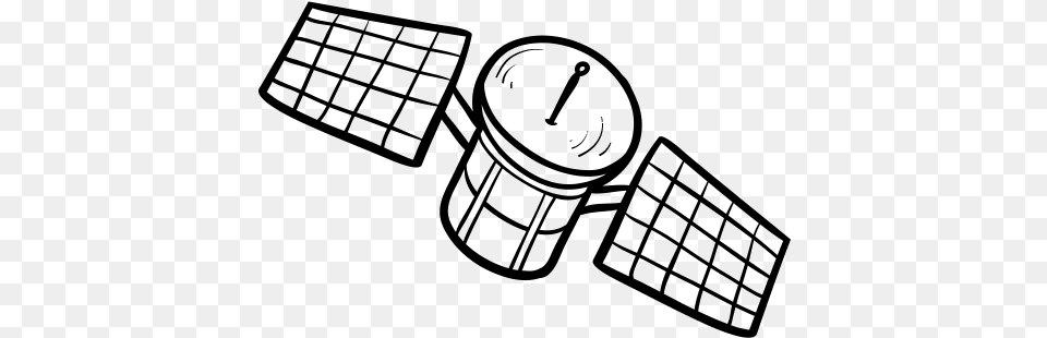 Satelite Para Dibujar, Gray Png Image