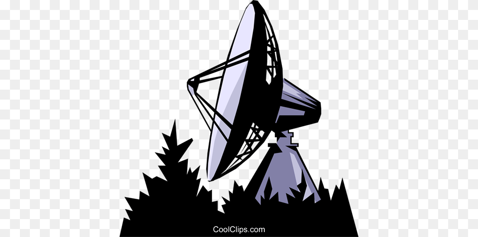 Satellite Dish Royalty Vector Clip Art Illustration, Antenna, Electrical Device, Radio Telescope, Telescope Free Png Download