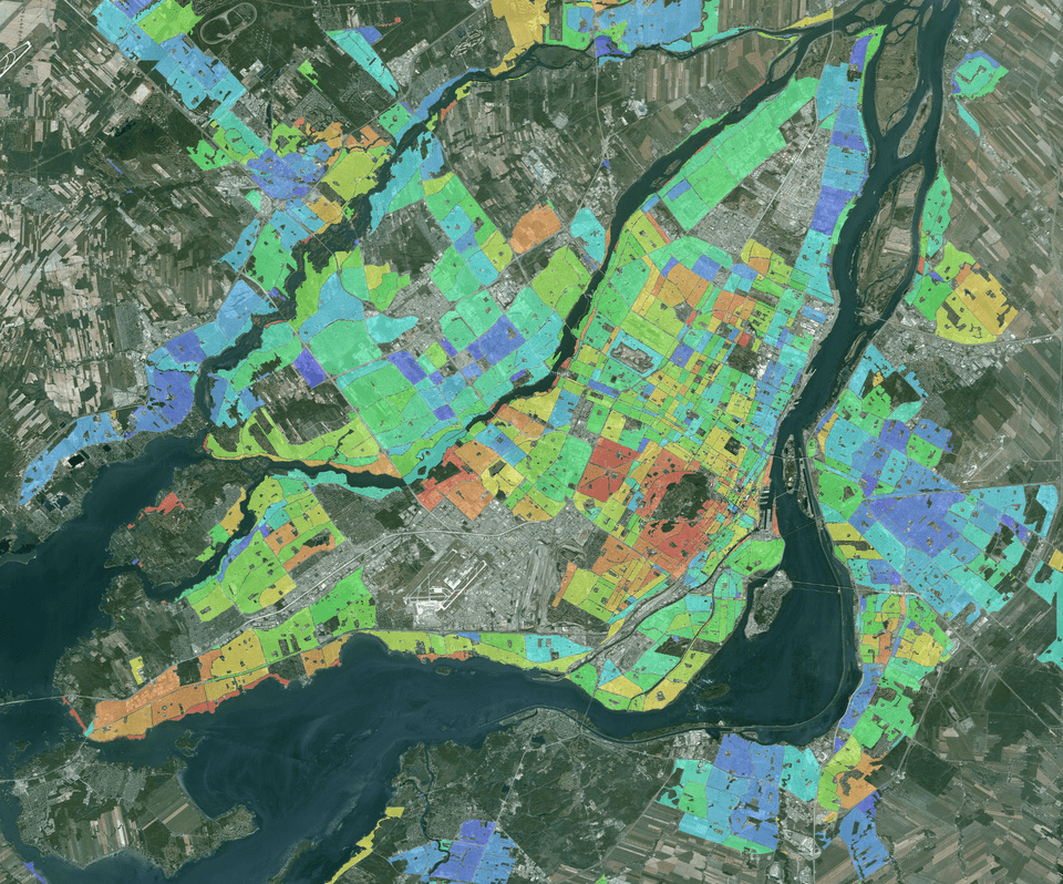 Satellite Map Of Montreal Free Png