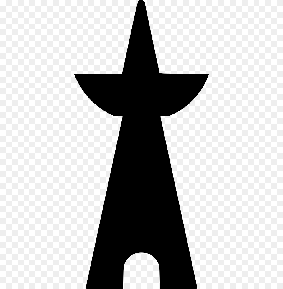 Satellite Tower Head Modern Architecture, Cross, Symbol, Silhouette Png Image