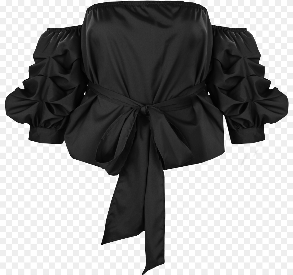 Satin, Clothing, Coat, Black Free Png Download