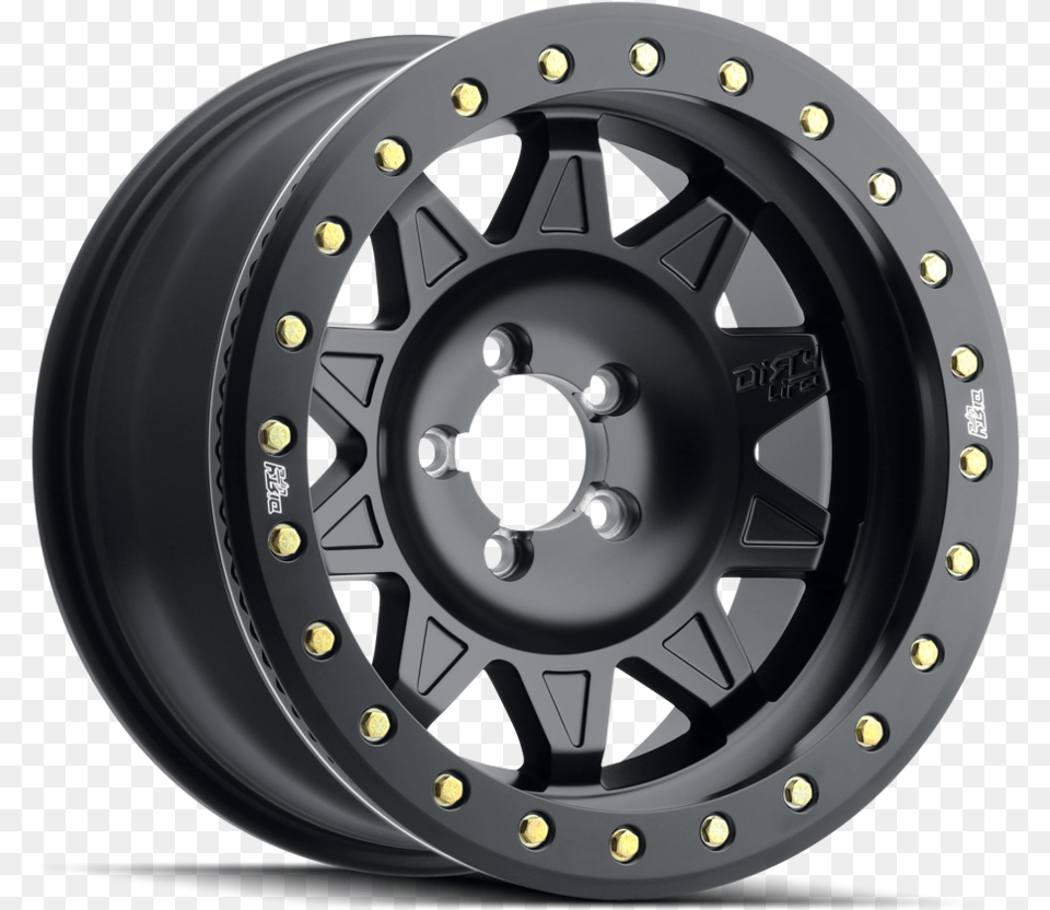 Satin Black W Matte Black Beadlock, Alloy Wheel, Car, Car Wheel, Machine Png