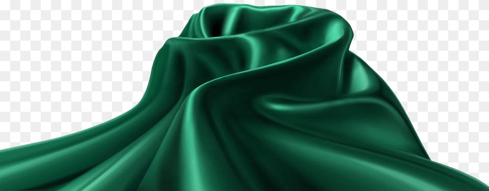 Satin Fabric Decoration Clip Art, Green, Silk Free Png Download