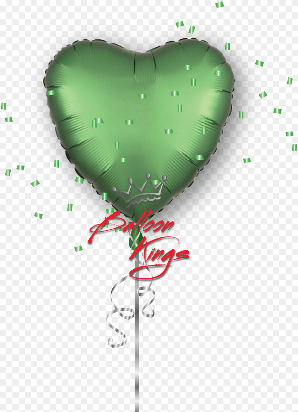 Satin Luxe Emerald Green Heart Heart, Balloon, Food, Sweets Free Transparent Png