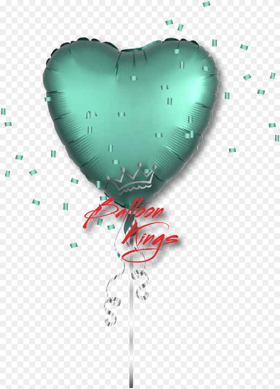 Satin Luxe Jade Heart Heart, Balloon, Food, Sweets Png Image