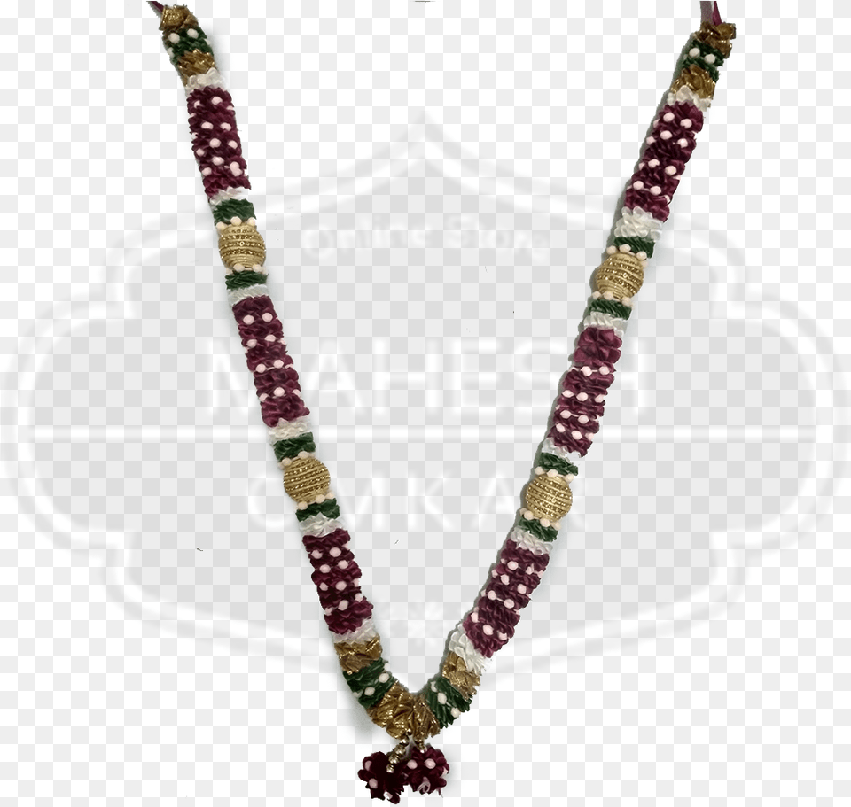Satin Mala Beads Maroon Flower Bead, Accessories, Jewelry, Necklace Free Png Download