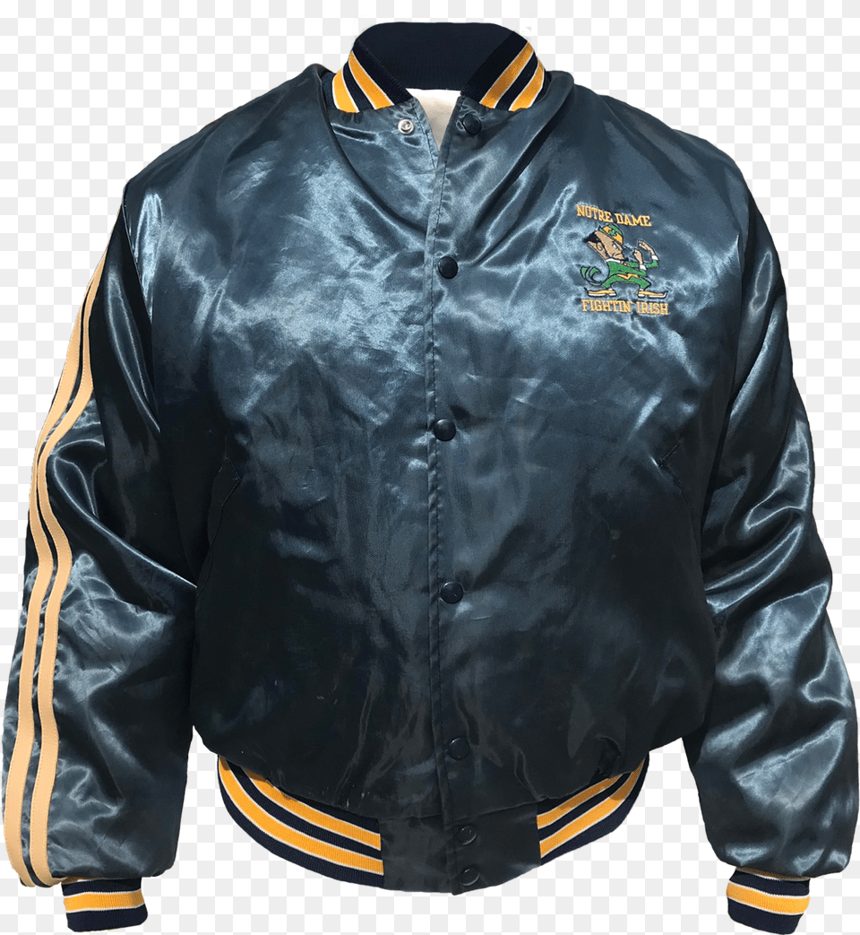 Satin Notre Dame Metro Jacket Leather Jacket, Clothing, Coat Free Png