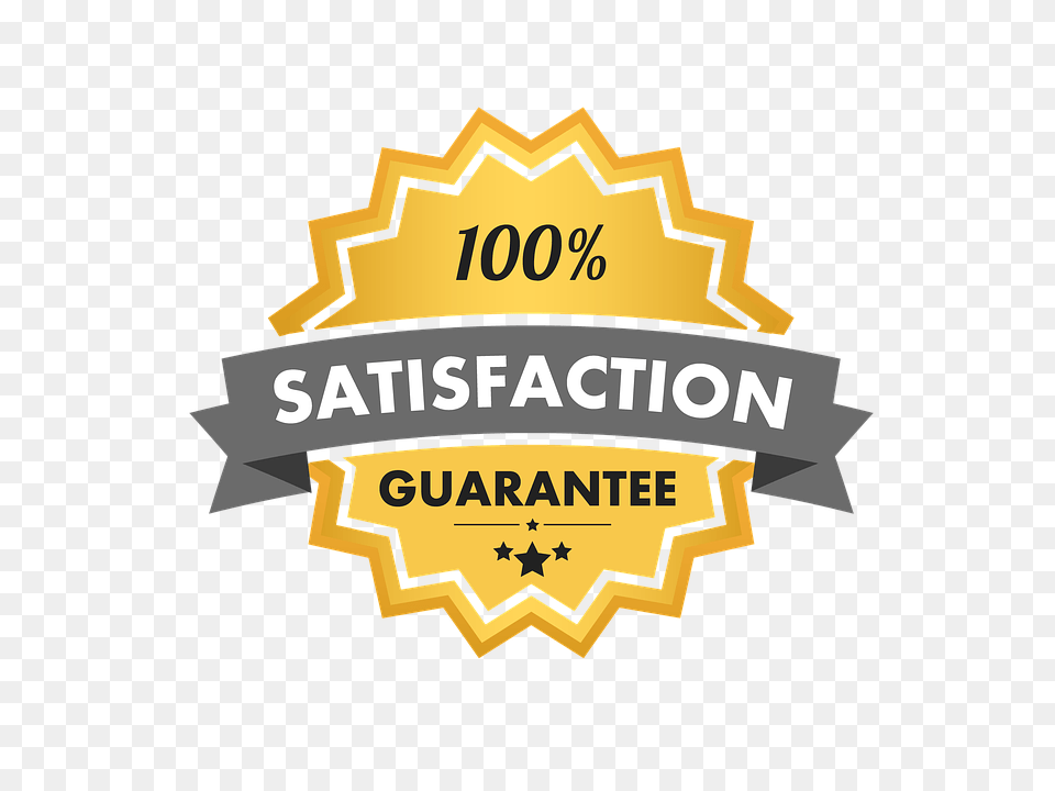 Satisfaction Guarantee 100 Image On Pixabay Satisfaction Guaranteed Logo, Badge, Symbol, Dynamite, Weapon Png