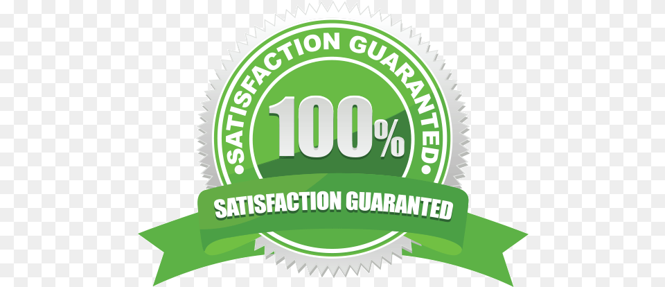 Satisfaction Guarantee 100 Satisfaction Guarantee Products, Logo, Green, Badge, Symbol Png Image
