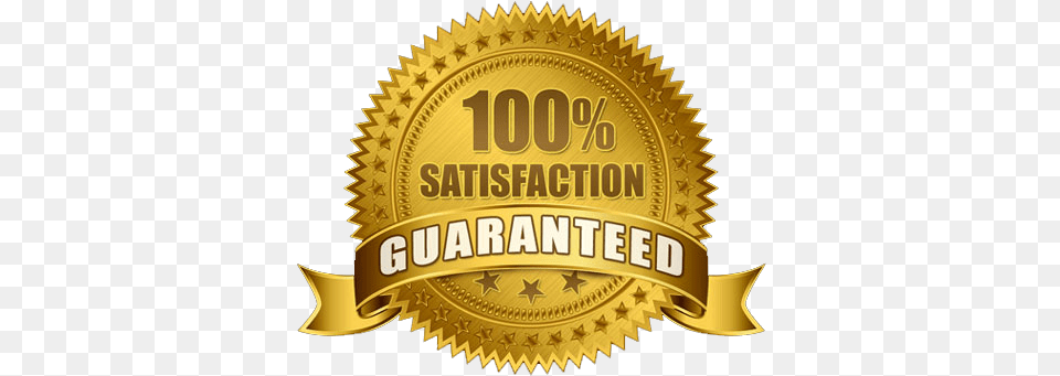 Satisfaction Guarantee Guaranteed Logo, Badge, Gold, Symbol, Chandelier Png