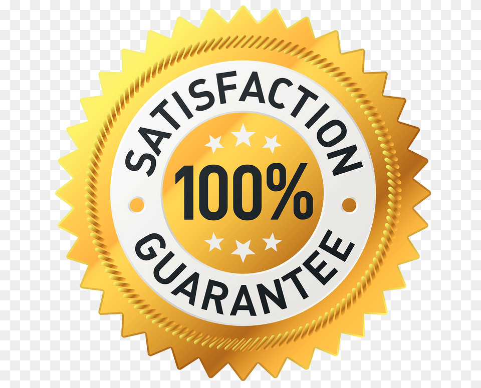 Satisfaction Guarantee Mousepad Satisfaction Guarantee Logo, Badge, Symbol, Gold Free Png