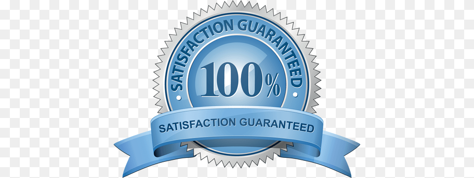 Satisfaction Guaranteed 100 Satisfaction Guarantee Blue, Badge, Logo, Symbol Png Image