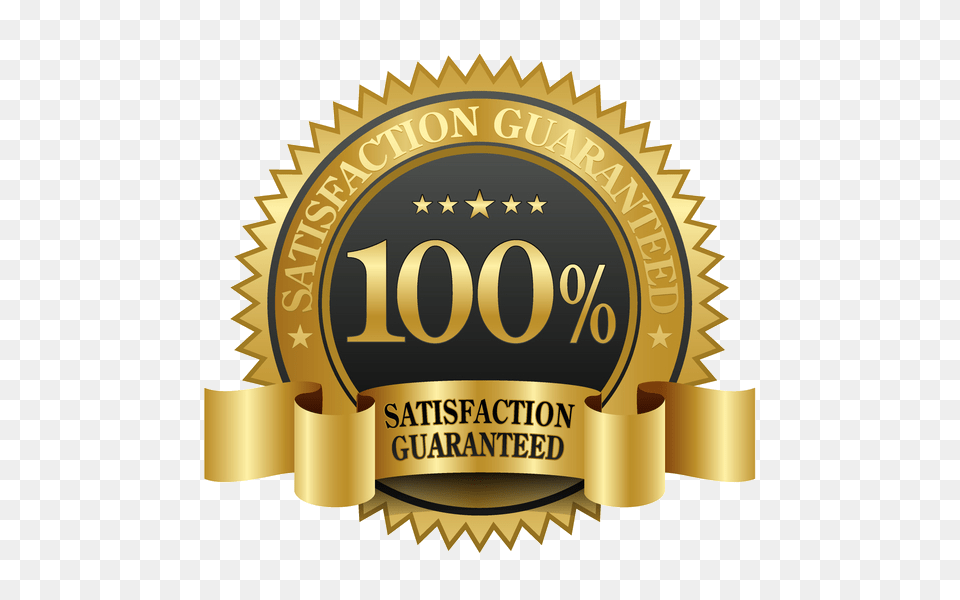 Satisfaction Guaranteed Illustration, Badge, Gold, Logo, Symbol Png Image