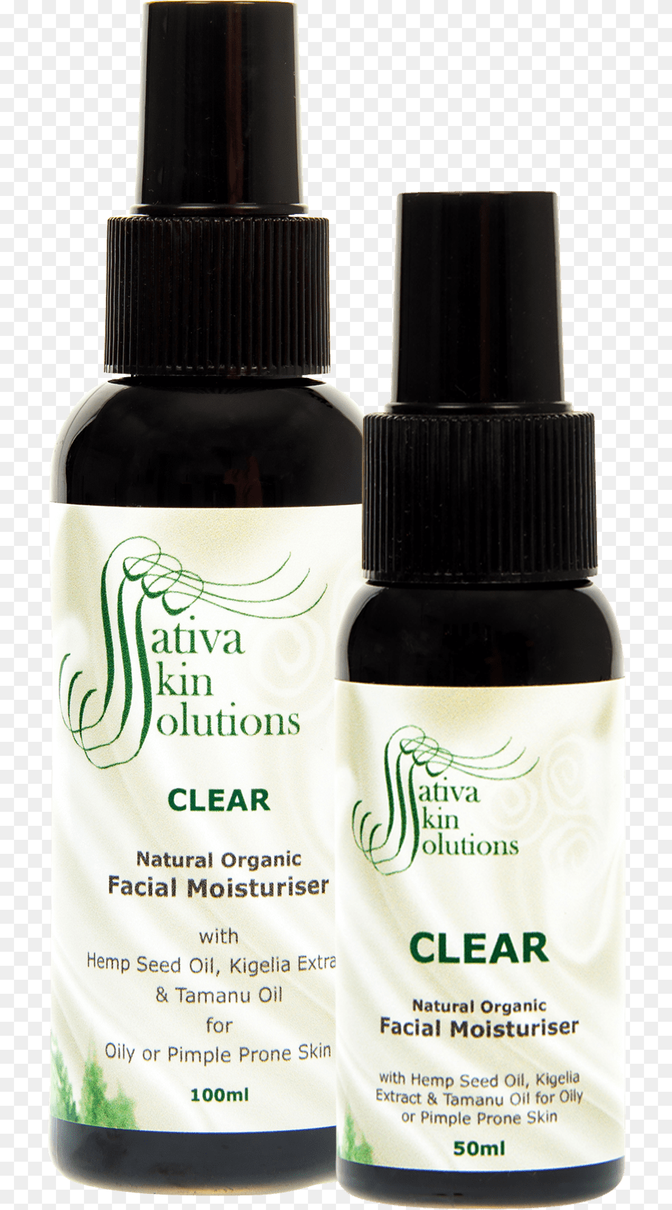 Sativa Clear Facial Moisturiser Cosmetics, Bottle, Herbal, Herbs, Plant Free Png