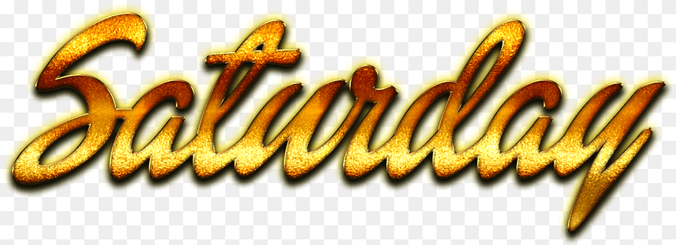 Saturday Golden Letters Name Golden Saturday, Text, Dynamite, Weapon Free Transparent Png