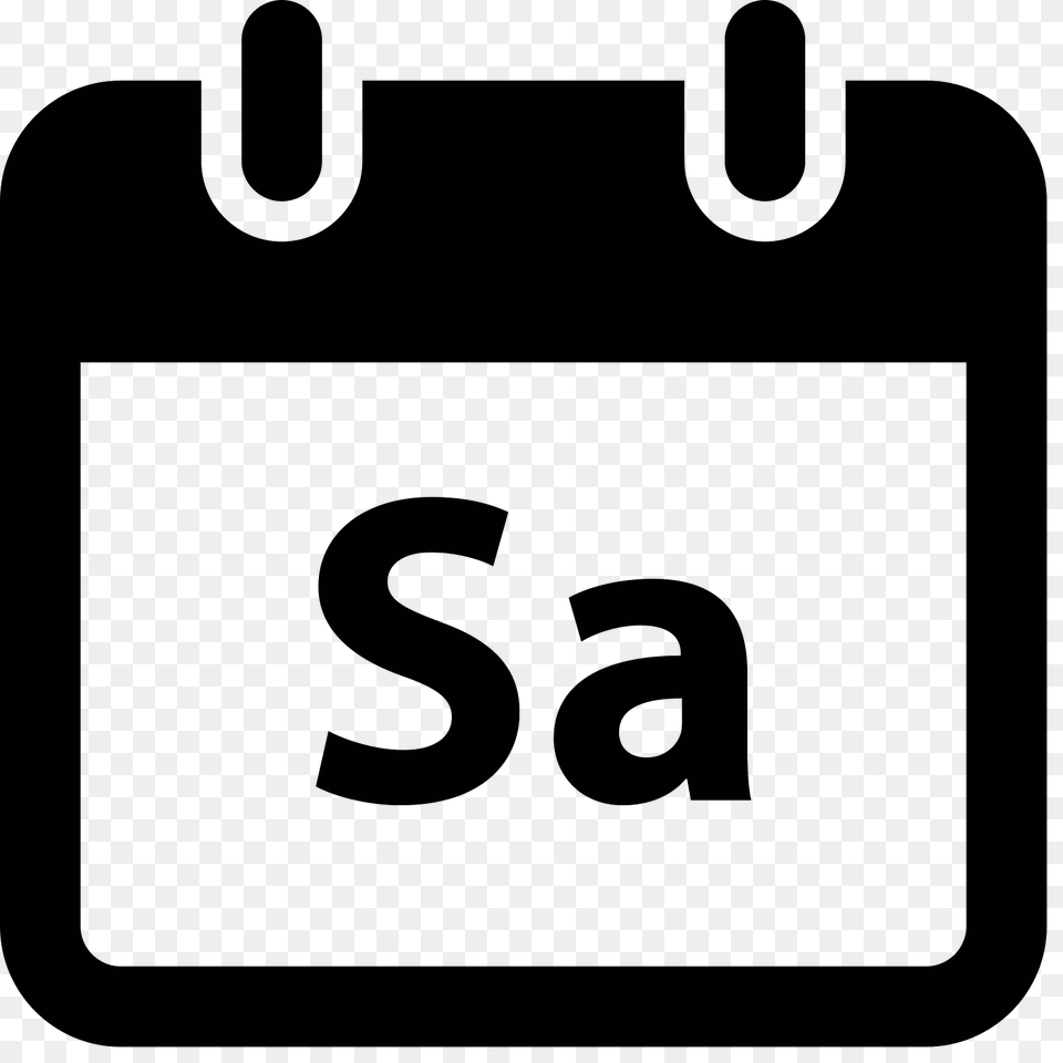 Saturday Icon, Gray Free Transparent Png