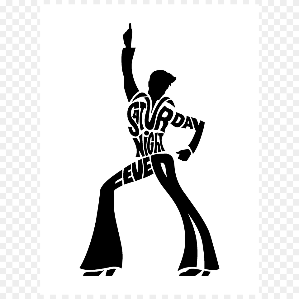 Saturday Night Fever Logo Transparent Vector, People, Person, Stencil, Adult Free Png Download