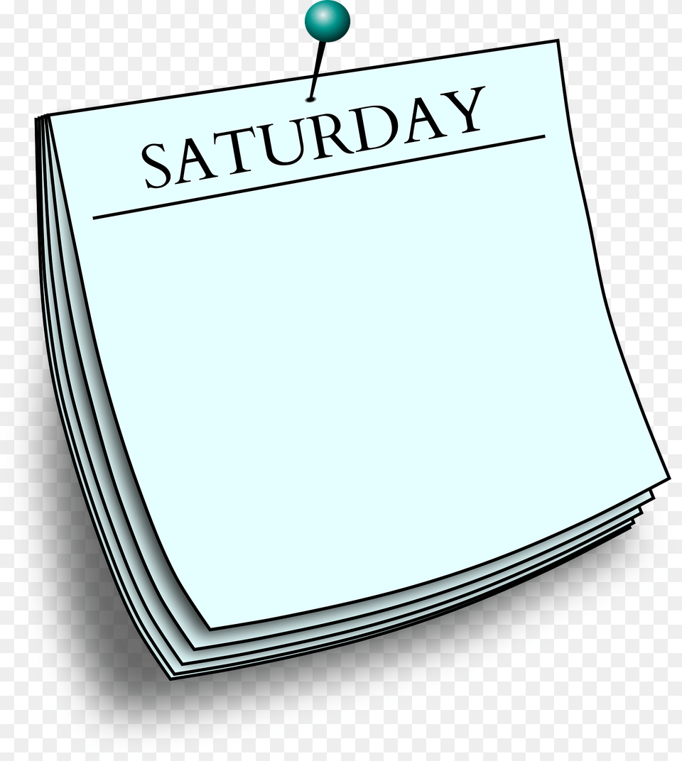 Saturday Pinned Note, Page, Text, Book, Publication Free Png