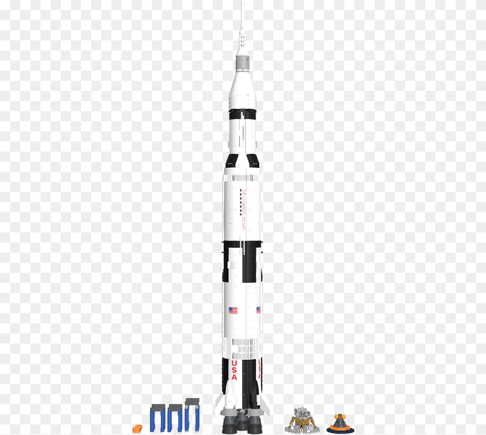 Saturn 5 Rocket Vector Royalty Library Missile, Weapon Free Transparent Png