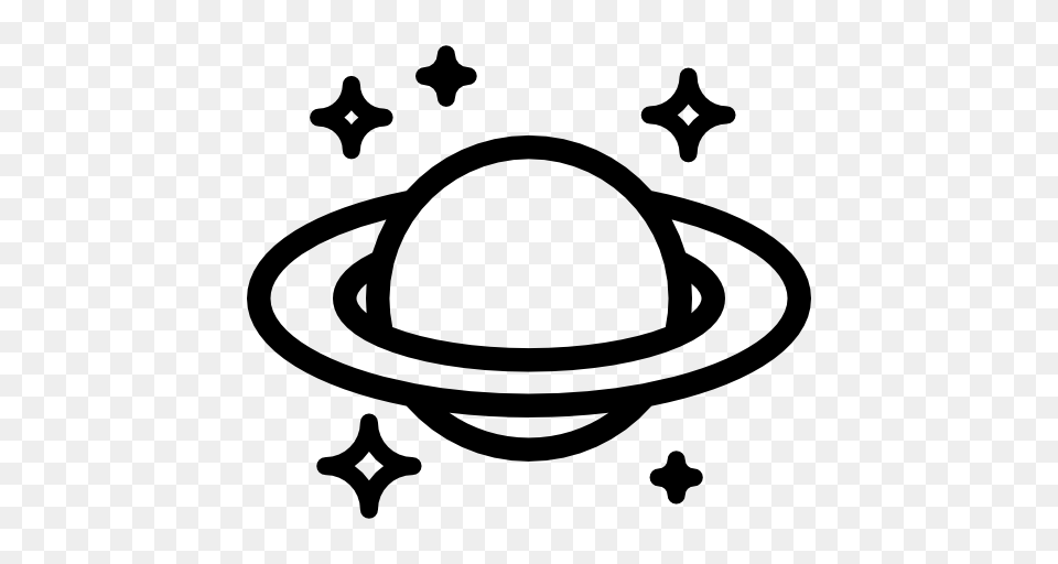 Saturn Science Planet Astronomy Solar System Icon, Clothing, Hat, Stencil, Smoke Pipe Png Image