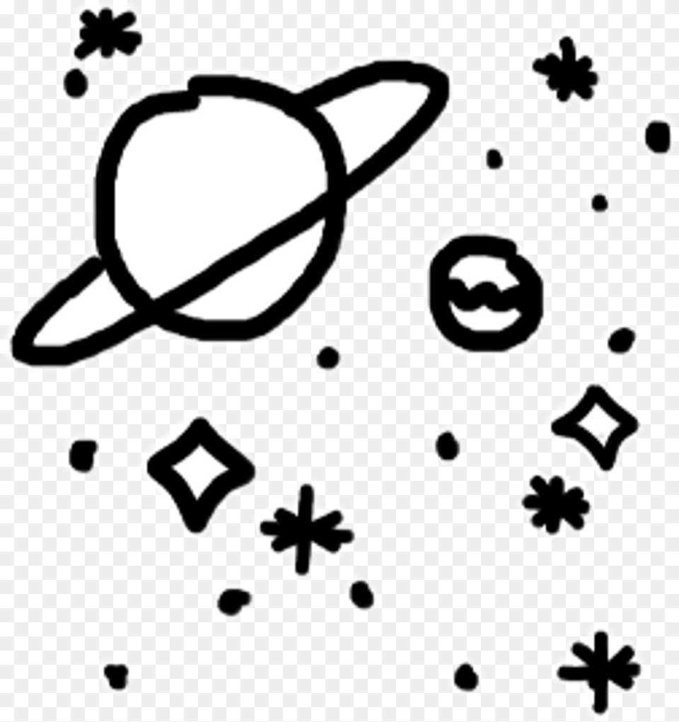 Saturn Stars Moon Planet Doodle Drawing Cartoon Transparent Planet Doodle, Clothing, Hat, Stencil, Ammunition Free Png Download