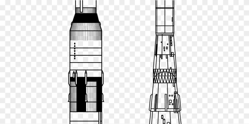 Saturn V Rocket Outline, Lighting, Cutlery, Fork Png Image