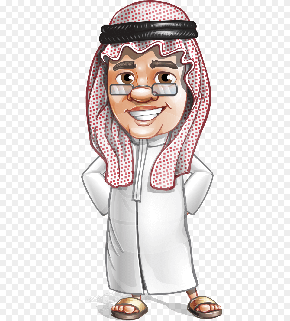 Saudi Arab Man Cartoon Vector Character Aka Wazir The Arabian Man Cartoon, Face, Head, People, Person Png