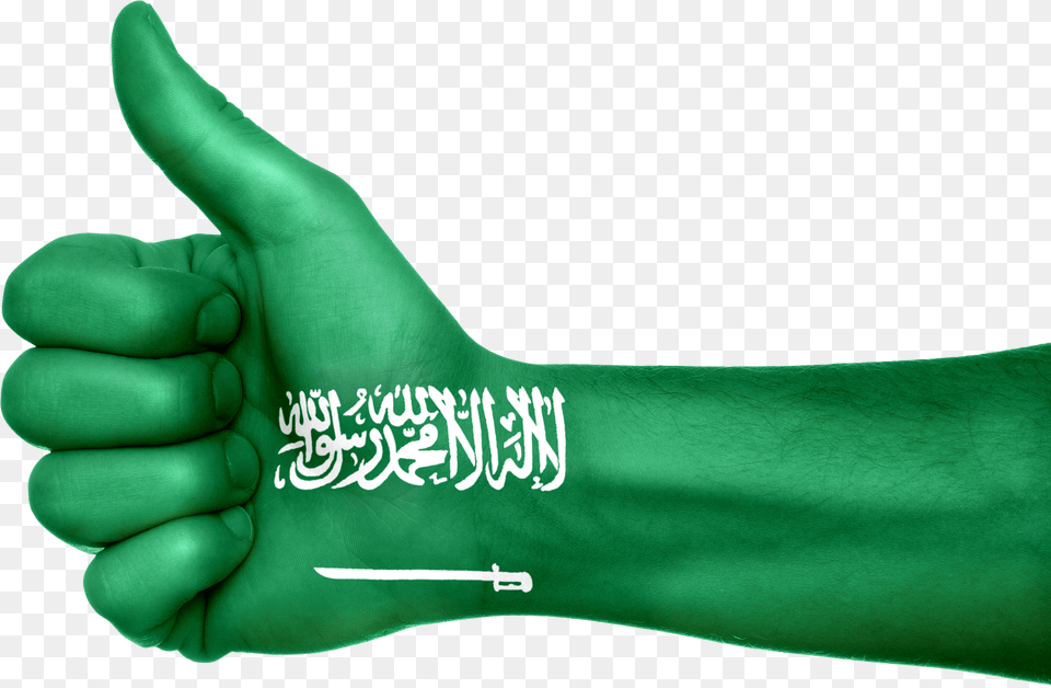 Saudi Arabia Flag Hand Country Images Saudi Arabia Flag Hand, Body Part, Clothing, Finger, Glove Free Png Download