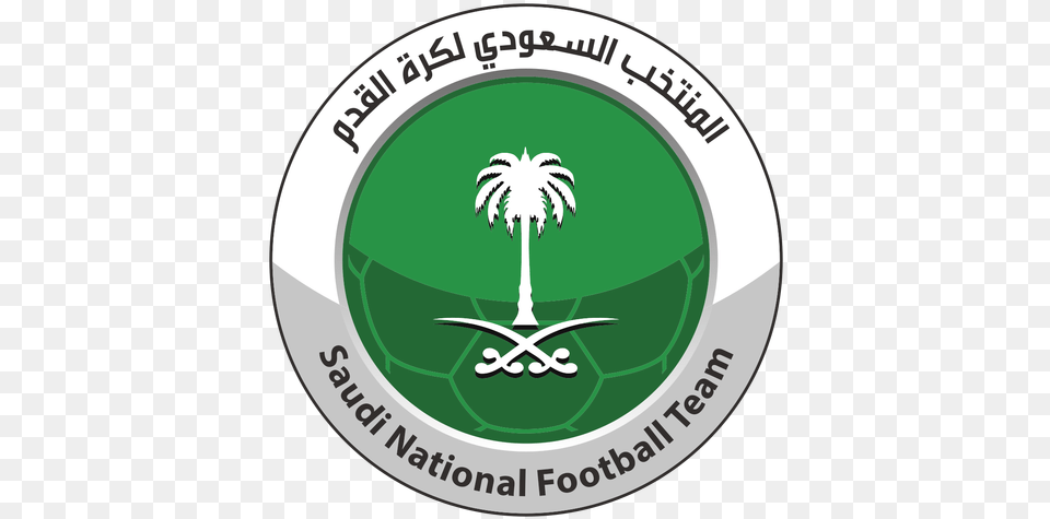 Saudi Arabia Football Team Logo Transparent U0026 Svg Saudi Arabia National Football Team, Emblem, Symbol, Sticker, Plant Free Png