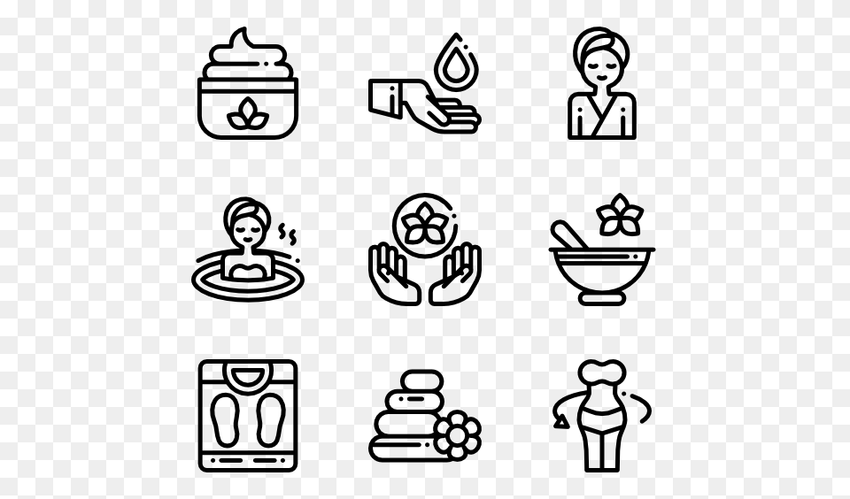 Sauna Icons, Gray Free Png