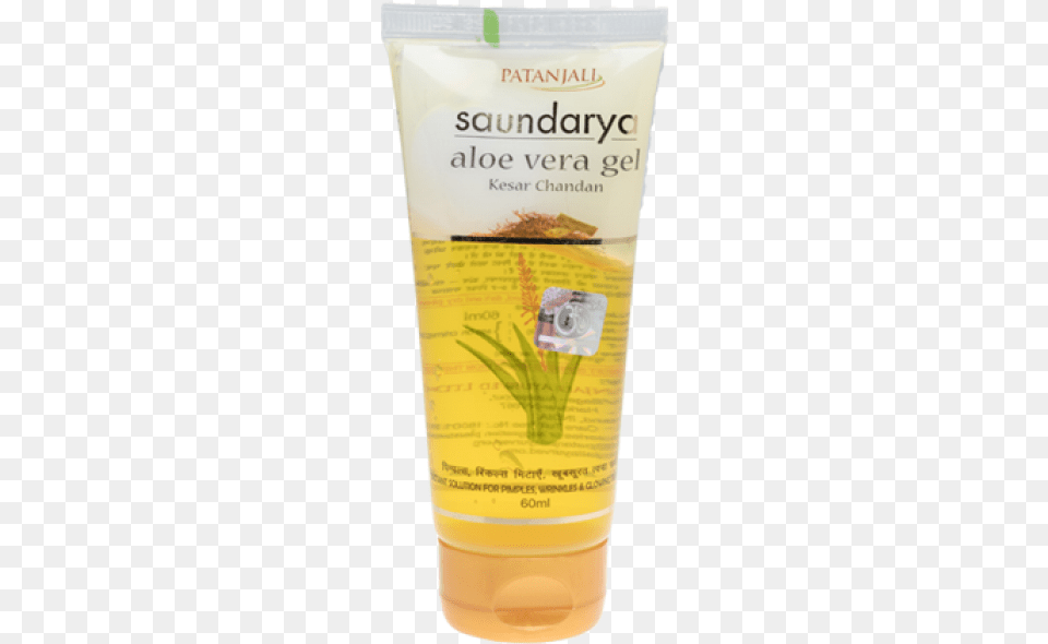 Saundarya Aloe Vera Gel Kesar Chandan, Bottle, Cosmetics, Lotion, Sunscreen Free Png