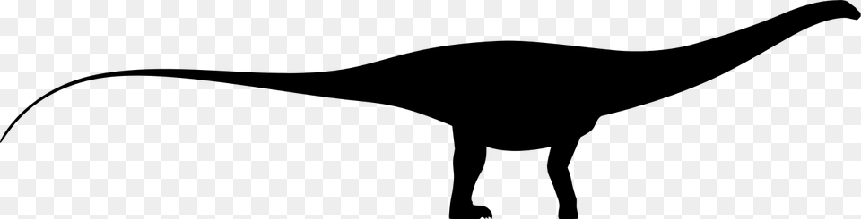 Sauropod Silhouette Transparent, Gray Png