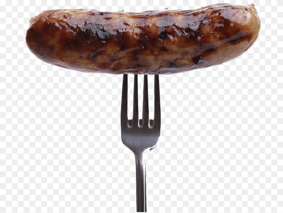 Sausage, Cutlery, Fork, Bread, Food Free Transparent Png