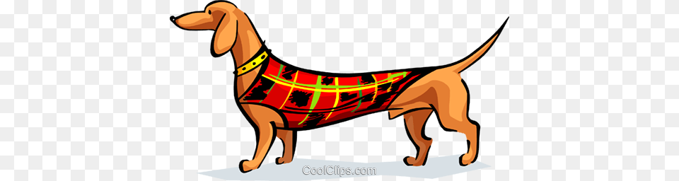 Sausage Dog In Coat Royalty Vector Clip Art Illustration, Animal, Canine, Mammal, Fish Free Png