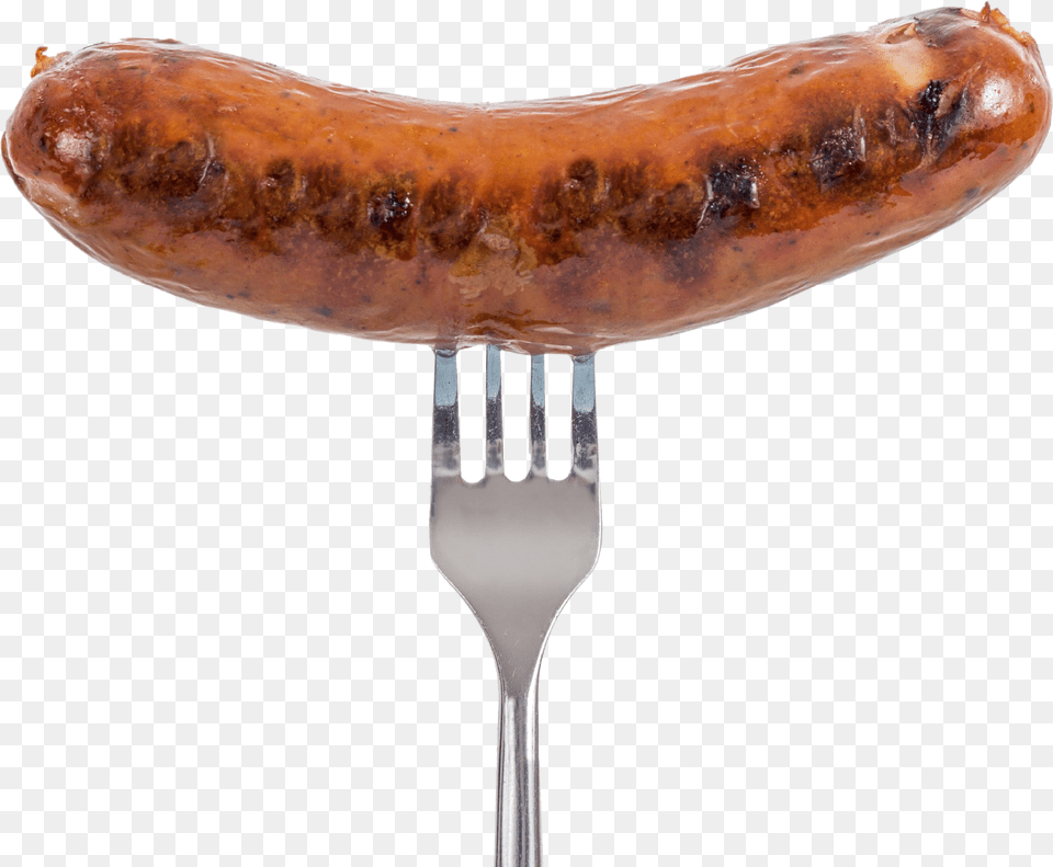Sausage On A Fork, Cutlery, Food Png