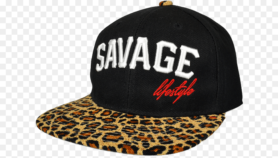 Savage Lifestyle Script Snapback In Cheetah Print The Hundreds Caps Forever Team, Baseball Cap, Cap, Clothing, Hat Png Image