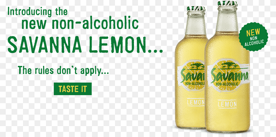 Savanna Non Alcoholic, Alcohol, Beer, Beverage, Bottle Png Image