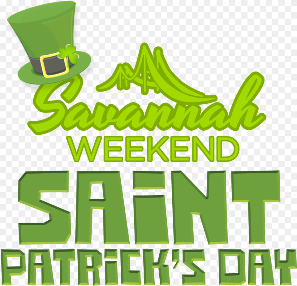 Savannah Saint Patricks Day, Green, Advertisement, Clothing, Hat Png Image
