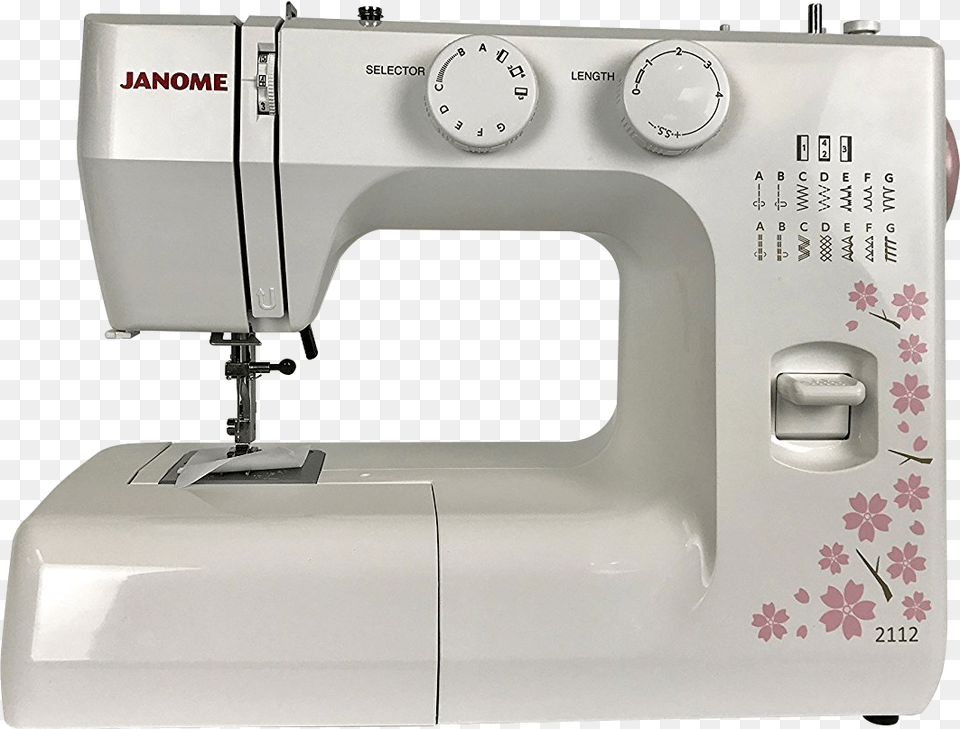 Save 50 Janome 2112 Cherry Blossom Easy To Use Sewing Janome Cherry Blossom Sewing Machine, Appliance, Device, Electrical Device, Washer Free Png