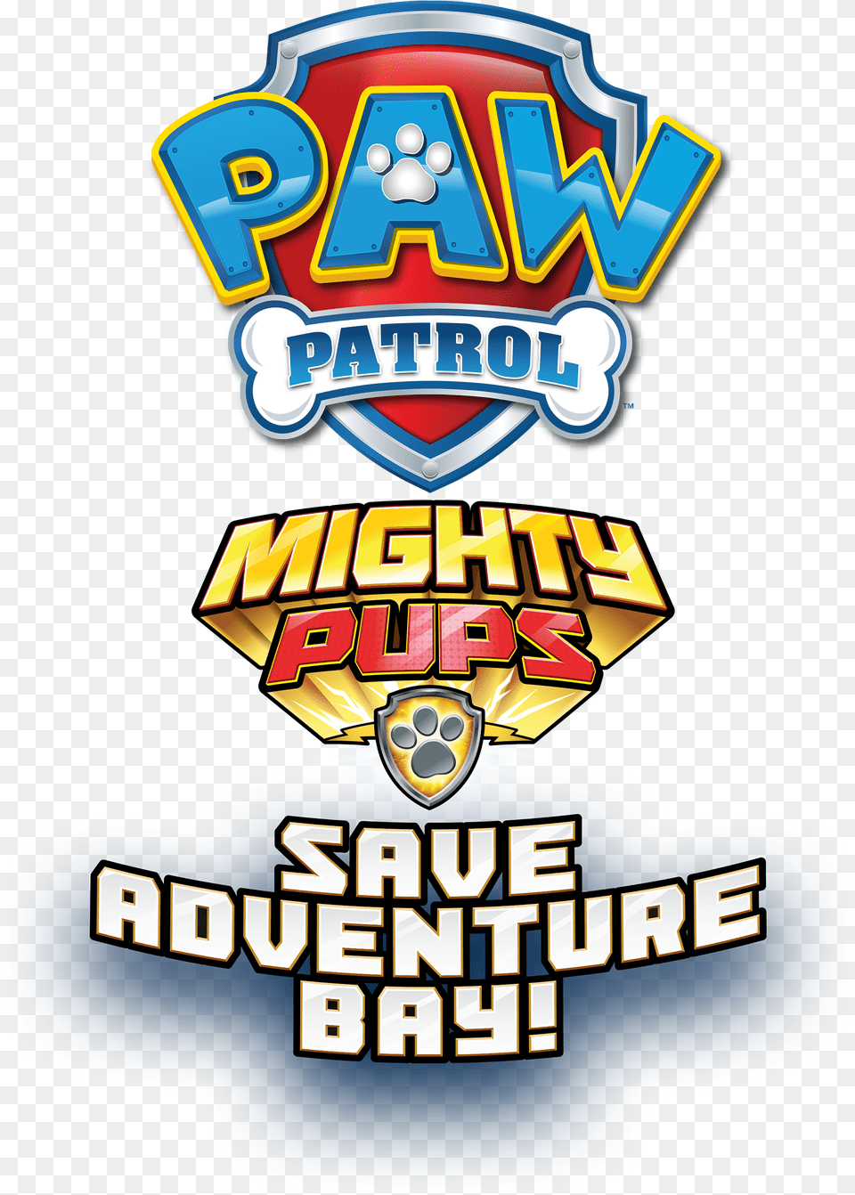 Save Adventure Paw Patrol Mighty Pups Logo, Dynamite, Weapon, Emblem, Symbol Free Png